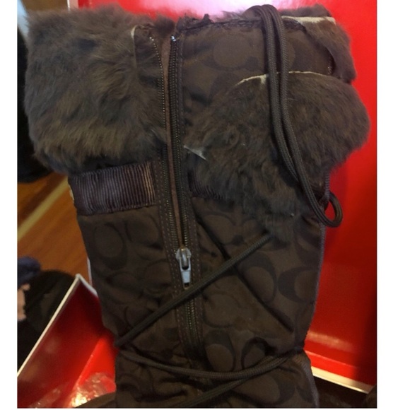 Coach Dark Brown Winter Boots - Picture 6 of 13